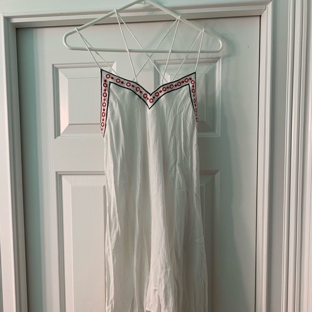 Spaghetti strapped floral beach dress